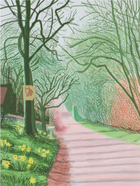 THE ARRIVAL OF SPRING IN WOLDGATE, EAST YORKSHIRE, 25 MARCH 2011, 2011, David Hockney
