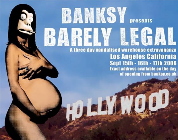 Barely Legal was Banksy’s third major exhibition, staged over one weekend in a Los Angeles warehouse in September 2006. Promoted...