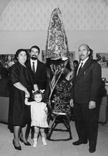 Young Arturo Di Modica circa 1960 with his family