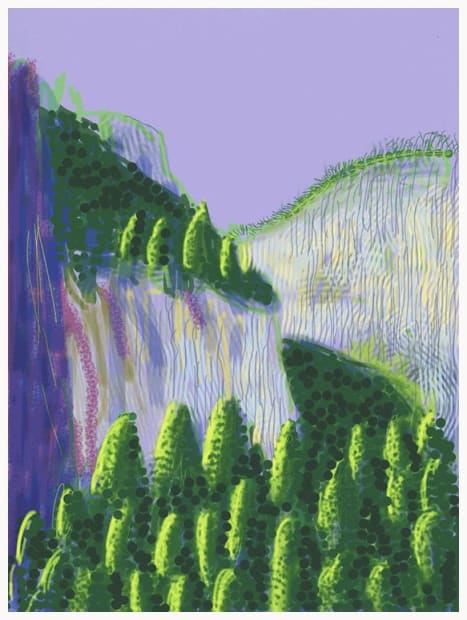 David Hockney, Yosemite No. 11, 2010, iPad drawing, signed limited edition print