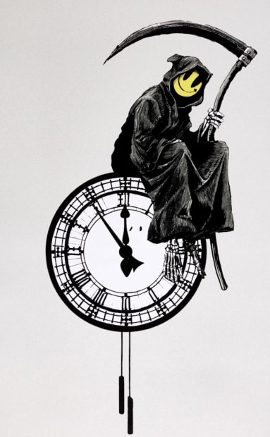 Banksy, Grin Reaper, 2005. Screen-print in colours on wove paper, 70 × 44 cm.
