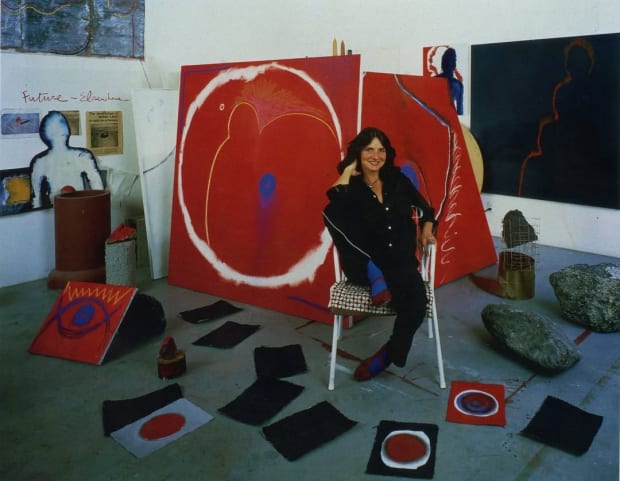 Lita Albuquerque 'Pigment on Panel and 24k Gold Leaf on Resin'