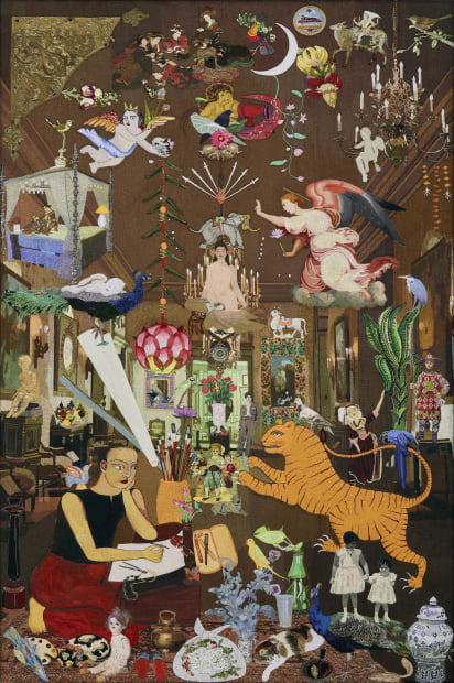 Rekha Rodwittiya Home is Wherever You Are - Work 1, 2024 W 2.7 ft x H 5 ft Hand Embroidery...