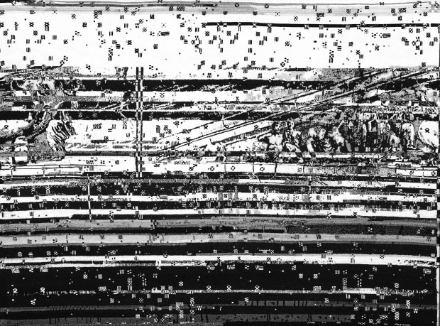 Shaurya Kumar The West Pediment Of The Parthenon, 2024 W 4.5 ft x H 3 ft Hand Embroidery on Cotton...