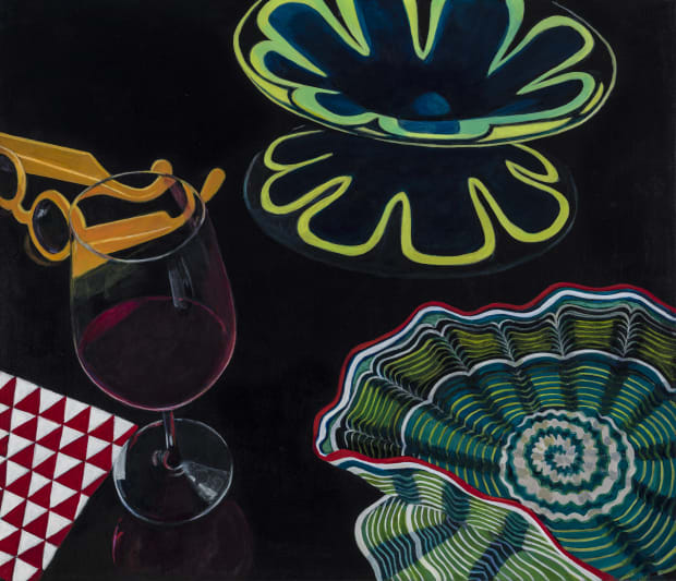 Acrylic on canvas over cradled board