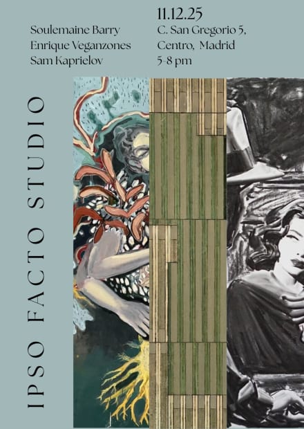 Ipso Facto Studio inaugural exhibition, With works by Soulemaine Barry, Enrique Veganzones, and Sam Kaprielov. From December 11th 2025 to...