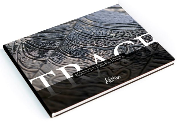 2012 Series : Secret Trace Under Sculpture , Bronze + Serigraphy printed under sculpture