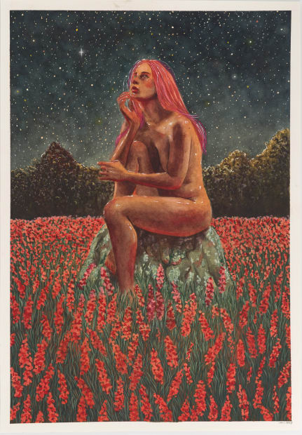 Shona McAndrew WHEN WE TOUCH THE STARS, 2024 watercolor on paper Image: 25.25 x 17.25 inches Sheet: 26.5 x 18.5...