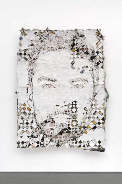 Vhils Pictorial Series #15, 2022 Hand-carved and laser-cu