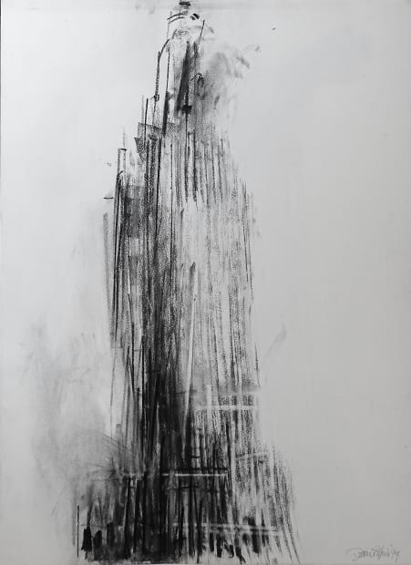 The 1993 trip resulted in a number of drawings, including the three depictions of the Empire State Building included here,...