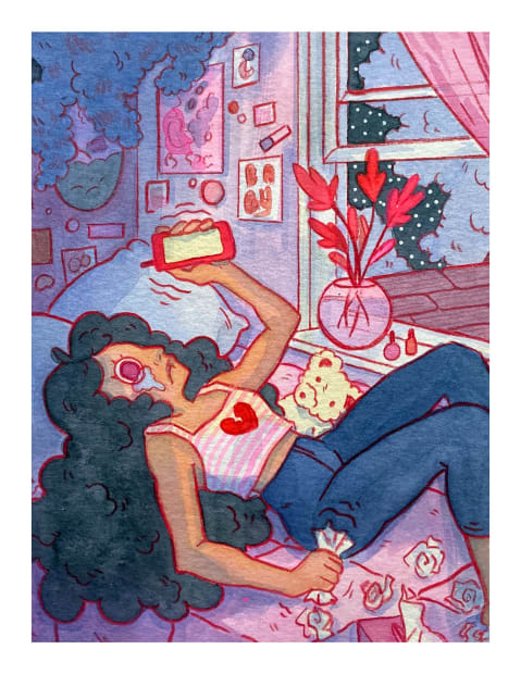 'My work is colorful, expressive and infused with a sense of comedic relatability. I like to depict fantasy scenarios plucked...