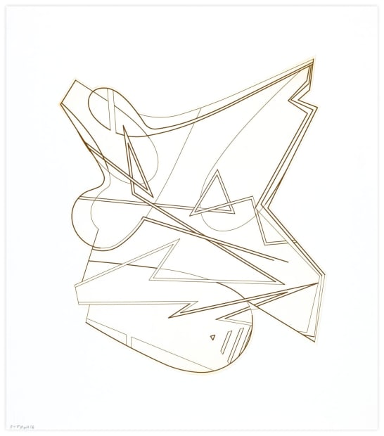 Hard Edge Etching 2 (intaglio print) by Michael Heizer
