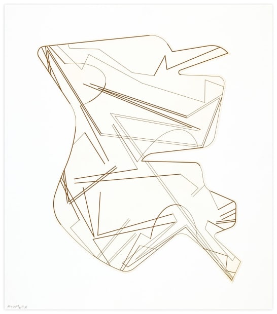 Hard Edge Etching 4 (intaglio print) by Michael Heizer