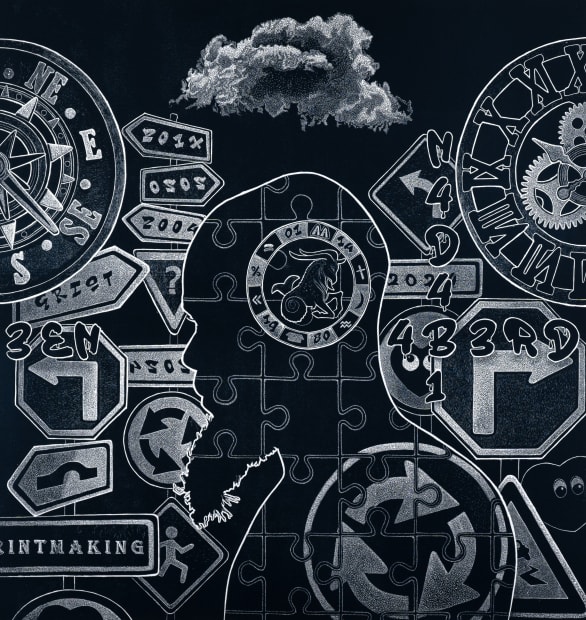 Ade is a traditional printmaker, painter and sculptor and his method of storytelling and commentary, and even foretelling, invokes a...