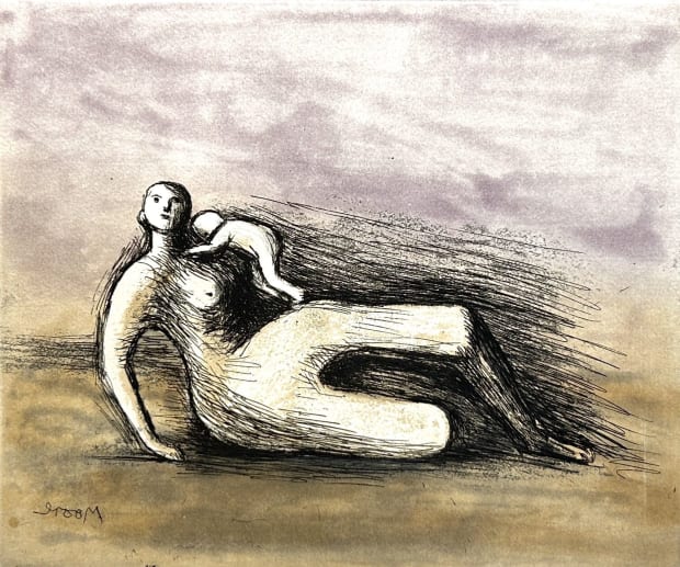 Mother and Child VII 1983 Etching, aquatint, roulette in five colours on Arches paper Signed in pencil Numbered from the...