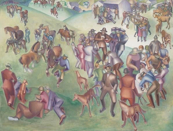 Miller Parker's early paintings, often executed in tempera such as ours, reflect the artistic ethos of the short-lived group, the...