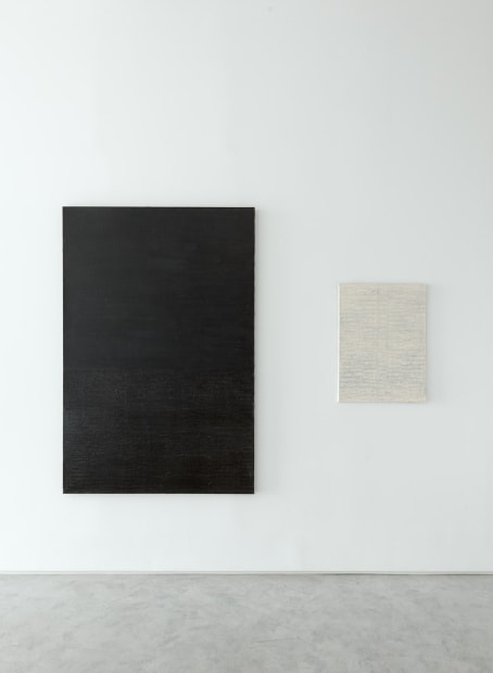 Untitled (LN6), 1995 Papier encollé sur toile / Glued paper on canvas 195 x 130 cm / 76 3/4 x...