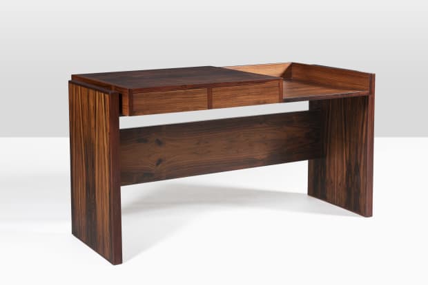 Bloch Desk, 1965 Massive and veneer wood 77 x 146 x 70 cm - 30 1/4 x 57 1/2 x...