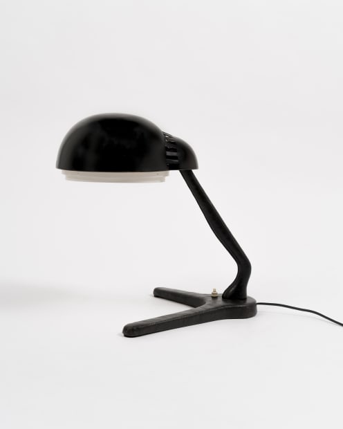 Table lamp, 1955 Lacquered metal and leather 38 x 38 x 36 cm (15 x 15 x 14 1/8 in)...