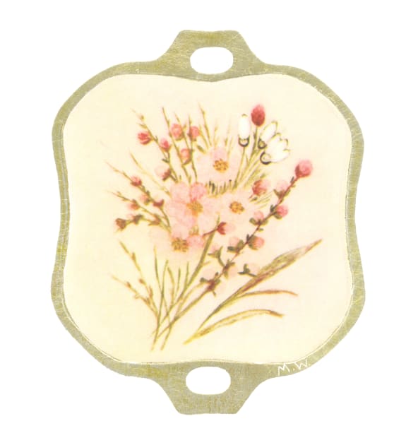 Polly Wark: Pieces of Glasgow, 2025 photopolymer gravure with screenprint and gold leaf paper size 33 x 35 cm edition...