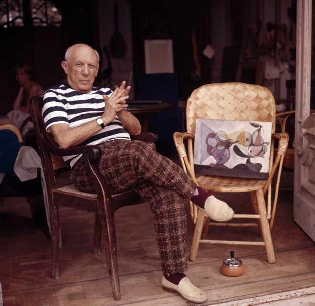 Picasso in chair