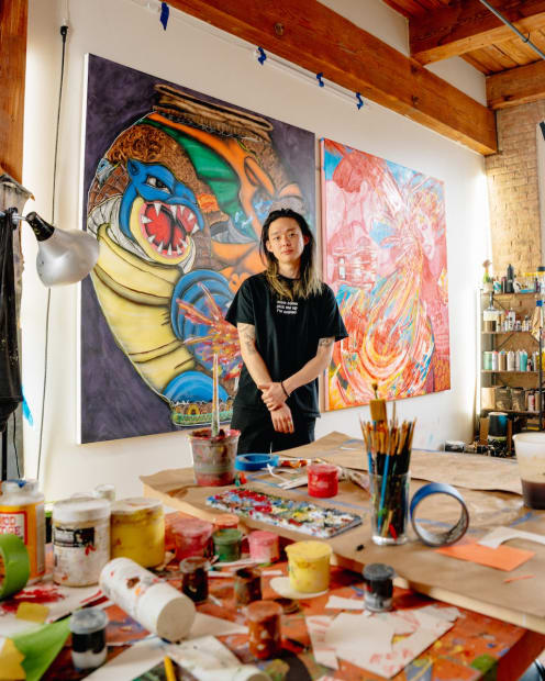 portrait of David Heo in his studio