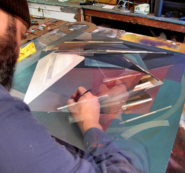 Inside the studio with Augustine Kofie / painting in progress