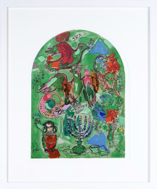 Chagall’s career in lithography began in earnest with Four Tales from the Arabian Nights, a series of twelve prints produced...