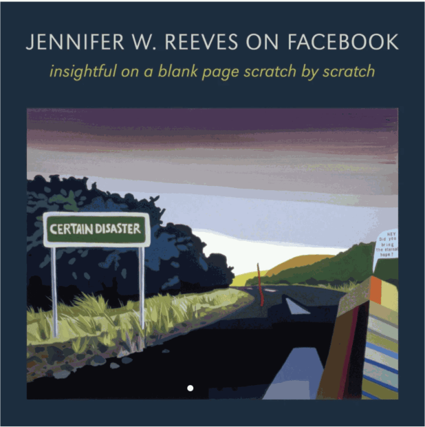 Jennifer W. Reeves on Facebok, insightful on a blank page scratch by scratch