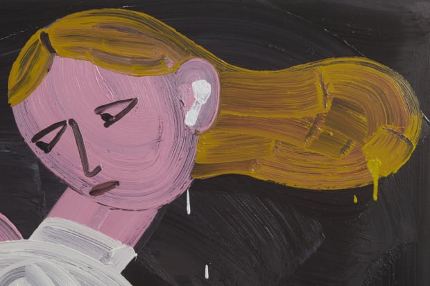 Working serially within a set of fixed parameters, Weaver presses into the expressive possibilities of each figure. She paints her...