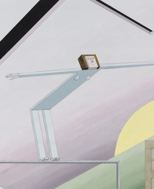 “Brimming with mordant humor, Mernet Larsen’s unsettling paintings provide a mirror to our anxious times. Through unexpected compositional moves [...]...