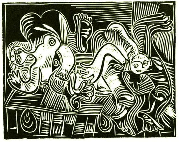 PABLO PICASSO, Joseph et la femme de Potiphar, d'après le Tintoret et Rembrandt (Baer 1334), 1962 (July 12 and 29,...
