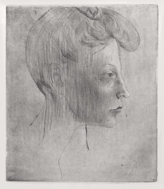 A woman head portrait