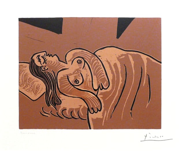 Lying nude woman