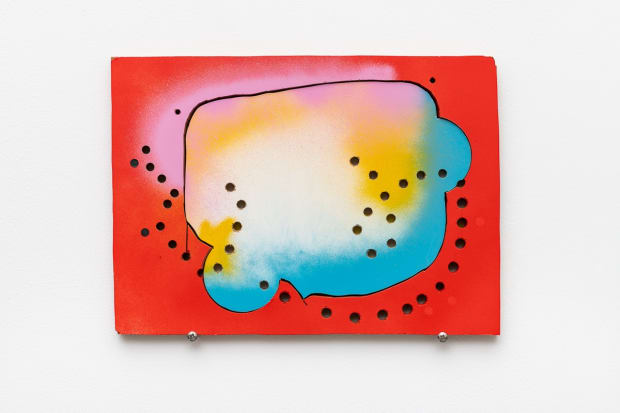 Although some of these works are small in scale, there is a lot going on. Beyond their slippery two-three dimensionality,...