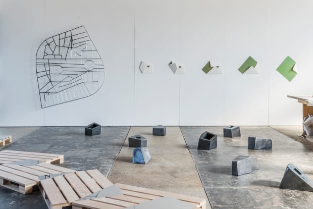 In the CERAMICS work group, de Ganay plays with the juxtaposition and with what at first glance appears to be...