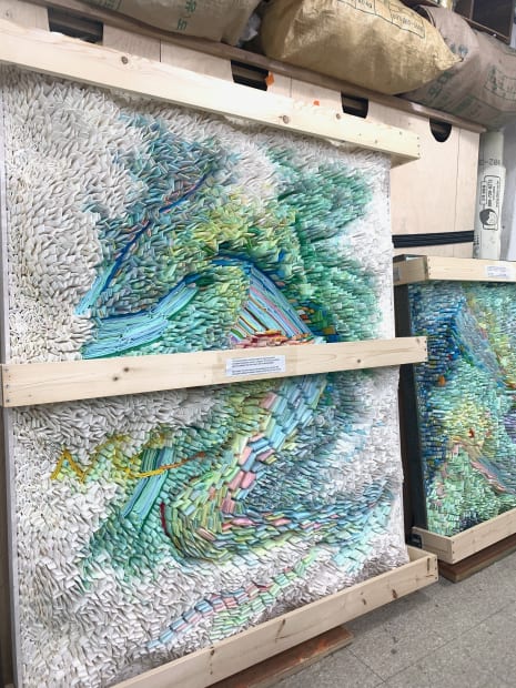 Kim’s work recalls the intricate ecosystems of coral reefs or kelp forests from aerial perspectives or the enigmatic stills of...