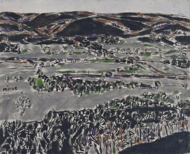 DAVID MILNE, Valley with Black Hills, ca. 1928