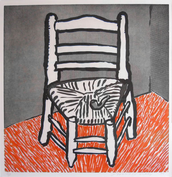 van gogh chair (white) by david hockney