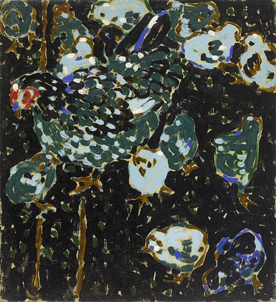 hen and chicks by david milne