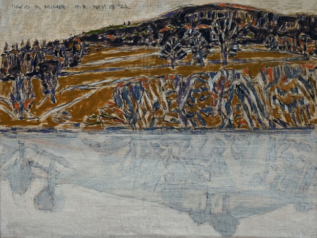 DAVID MILNE, Brown Hillside Reflected, 1922