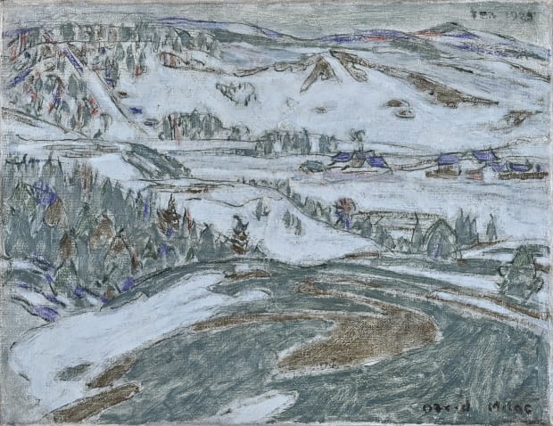 DAVID MILNE, Ski Jump and Tea-House, Lake Placid, Feb. 1925