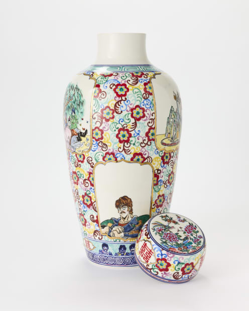 Casey Chen Lollybomb 3, 2025 glazed porcelain, ceramic colourants, enamels, and gold lustre; fired 5 times 43 x 22.5 x...