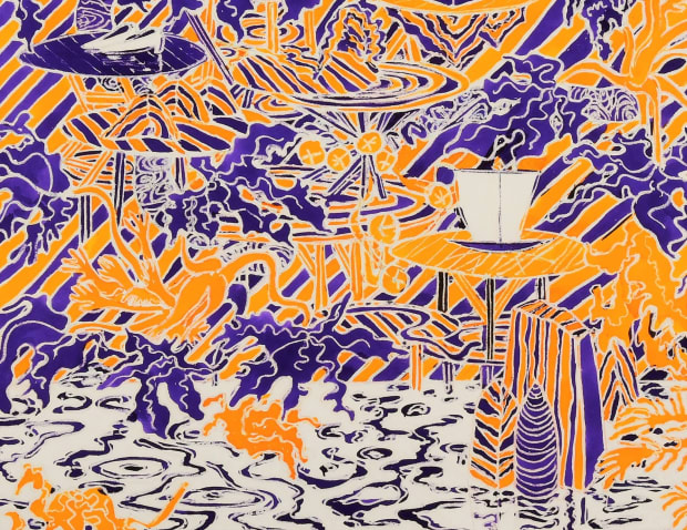 Masanori Handa's (b. 1979, Japan) drawings from the nakakiyo no entakukei series (2015 - present) are an extension of his...