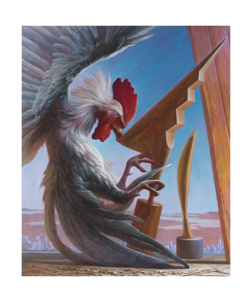 Егор Кошелев Петушиные бои, 2020 Продолжая линию неожиданных интервенций искусства ХХ века в классический живописный сюжет, намеченную в первой работе,...