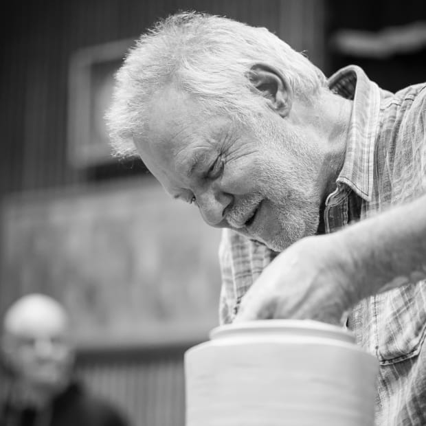 Hans Vangsø’s powerful pots have a strongly alchemic quality, bowls, jars and bottles that have a potent sense of the...