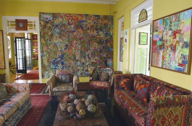 Singapore, Temenggong (2000 to 2004) Pacita's Studio in Singapore was idyllic, nestled away on the side of Mount Faber, surrounded...