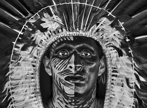 THE POWER OF PHOTOGRAPHY DLXXVIII, Adão Yawanawá in a headdress of eagle feathers, village of Nova Esperança Rio Gregório Indigenous...