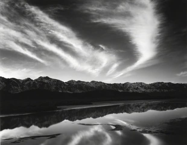 THE POWER OF PHOTOGRAPHY DXLIII, Evening Clouds and Pool, East Side of the Sierra from the Owens Valley, CA, 1962