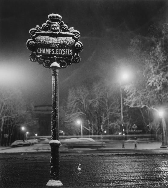 Sabine Weiss, Avenue des Champs Elysees, Paris, 1958, printed later